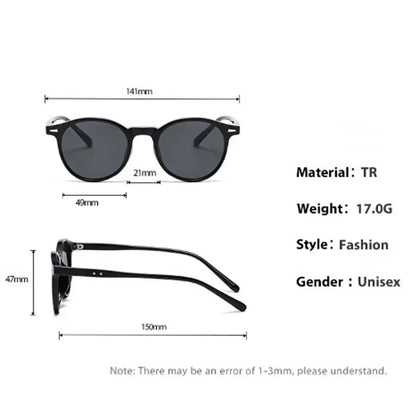 Small-Frame Round Myopia Sunglasses Retro Brand Designer Sun Glasses UV400 Shades Eyewear Men Goggles Diopter 0 To -4.0