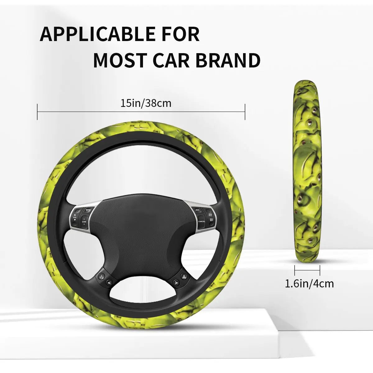 Steering Wheel Cover Shreks Meme Collage Universal Braid On The Steering Wheel Cover Car-styling Elastische Automobile Accessory