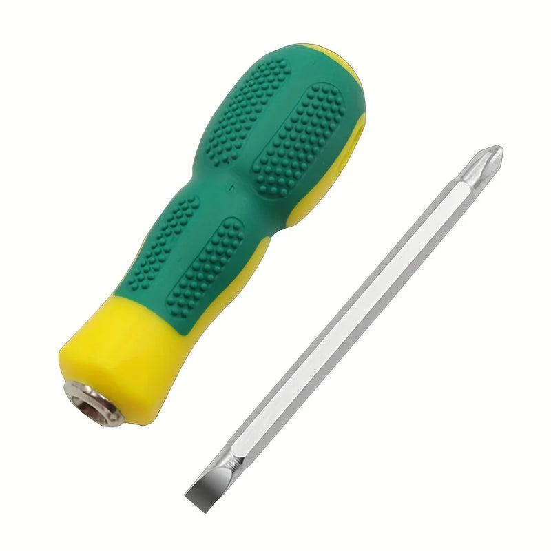 Double Use Screwdriver Removable Hand Tool Slotted Phillips Screw Driver Impact Double Head PH2 Dual Interchangeable