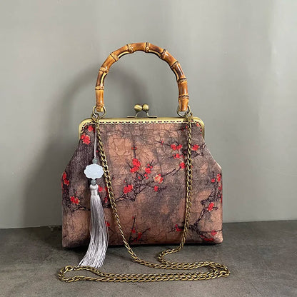 Wood Hand lock Shell Bags Vintage Designer Bag Women Shoulder Crossbody Bag Chain Tote Women's Handbags Purses