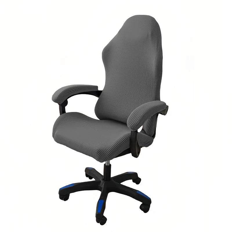 Solid Color Gaming Chair Cover Soft Elasticity Polar Fleece Armchair Slipcovers Computer Seat Chair Covers Stretch Rotating Lift