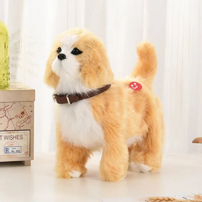 Robot Dog Toys Interactive Puppy Electronic Plush Animal Sound Control Walk Bark Electric Teddy Touch Control Music Pet Kid Gift