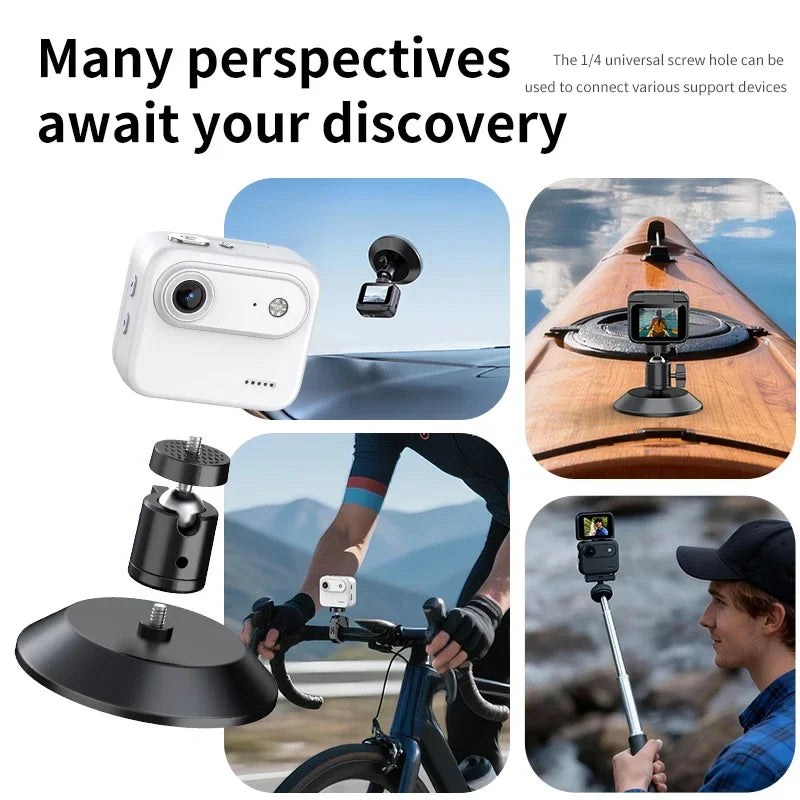 Lenovo Mini Action Camera 4K HD Recording VLOG Flip Screen Recorder Anti Shake 140 ° Wide-angle Lens Cycling Sports Camera