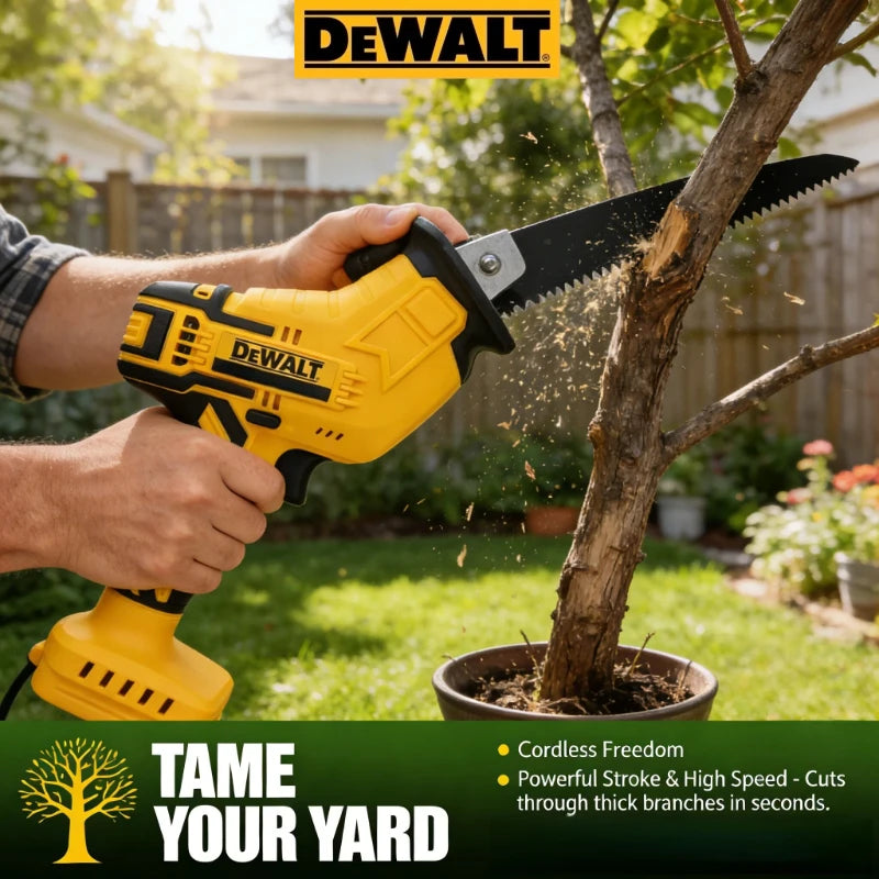 Dewalt 20V Brushless Reciprocating Saw: Multifunctional Electric Sabre Saw with Powerful Motor for Metal, Wood & Pipe Cutting