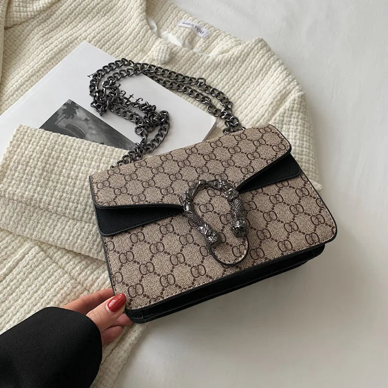 Fashion Popular Women's Bag Trend Brand Retro Chain Shoulder Bag High Quality Ladies Crossbody Bag Designer Luxury Handbag