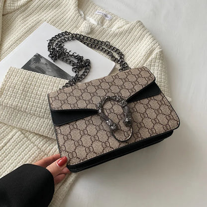 Fashion Popular Women's Bag Trend Brand Retro Chain Shoulder Bag High Quality Ladies Crossbody Bag Designer Luxury Handbag