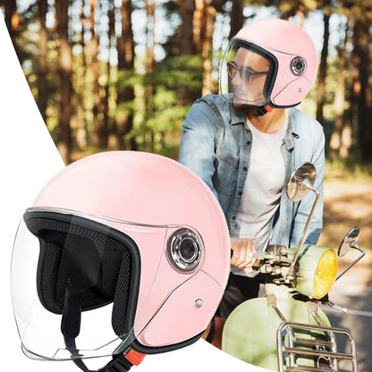 Lightweight Motorcycle Hat Unisex Electric Riding Helmet Four Seasons Comfortable Ventilated Adjustable Motorcycle Safety Helmet