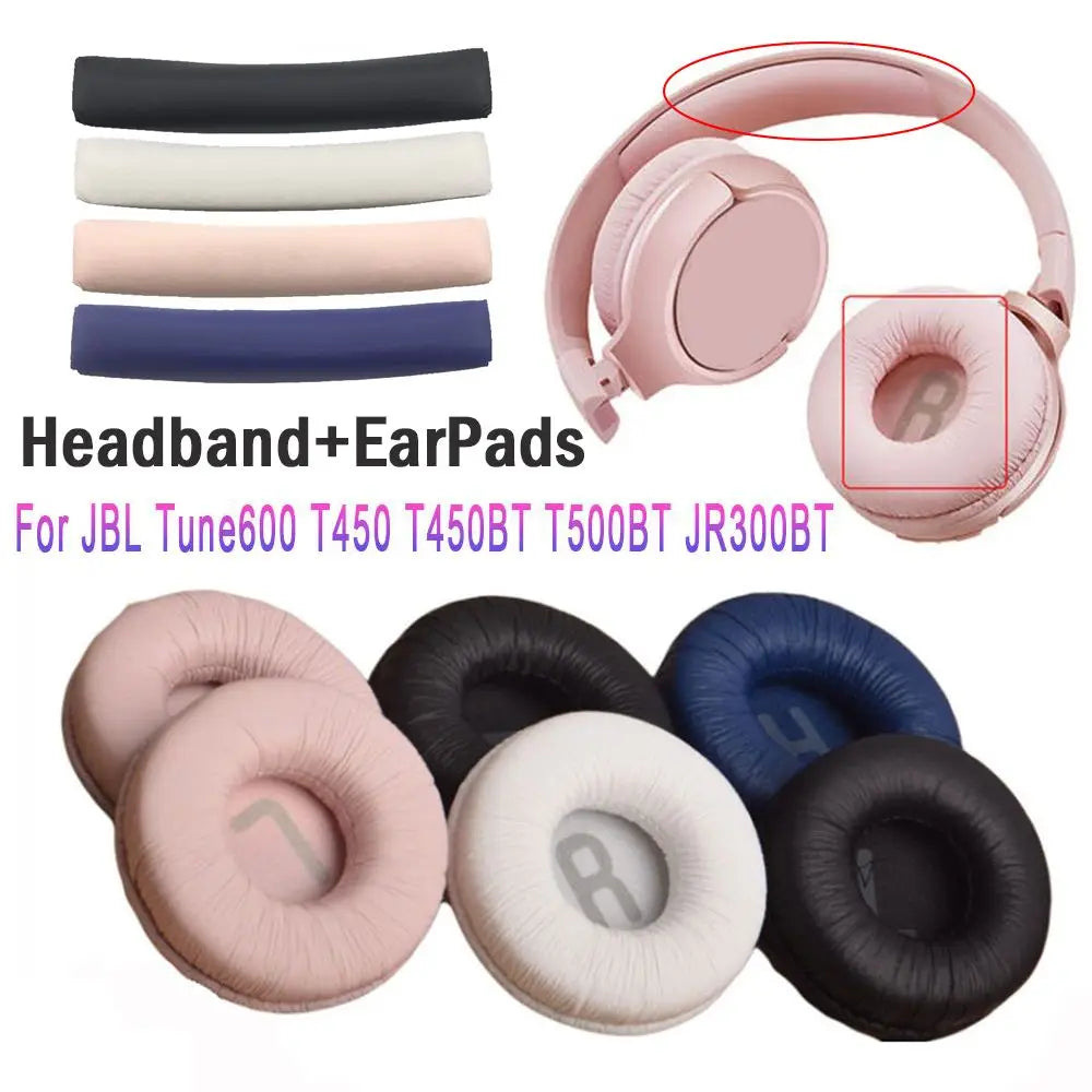 1 Pair 70mm Replacement Foam Ear Pads Pillow Cushion Cover for JBL Tune 600 T450 T450BT T500BT JR300BT Soft Headphone Headset
