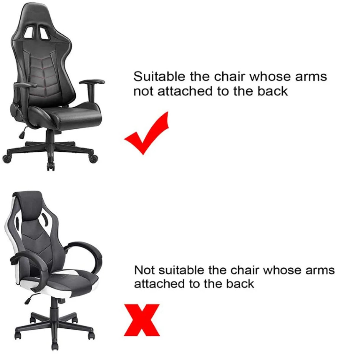Thick Jacquard Office Computer Game Chair Slipcovers Stretchy  Reclining Racing Gaming Chair Cover Protector With Armrest Cover