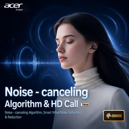 Acer OHR537 Wireless Earphones In-Ear Comfortable Earbuds HiFi Stereo Directional Sound Extra Long Standby