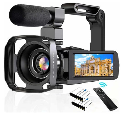 Digital Video Camera 60FPS 16X Digital Zoom Recording Video Camera 3.0 inch Rotatable Touch Screen Handheld DV Camera