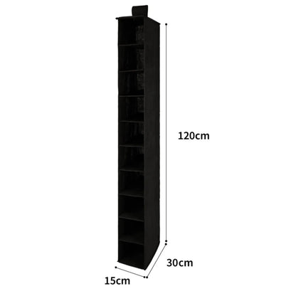Hanging Shoe Organizer 10-Shelf Hanging Closet Organizers Storage Shoes Organizer Shelves Hanging Shoe Rack Holder for Bedroom