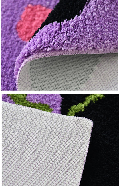 Geometric PatternTufting Carpet Thick Soft Fleece Room Entryway Floor Mat  Rug Bathroom  Anti-slip Absorbent Foot Mats Flooormat