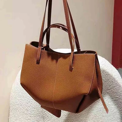 Luxury Designer Bag Women Large Capacity Leather Bucket Bag Senior Sense Crossbody Casual Broadband Shoulder Bag