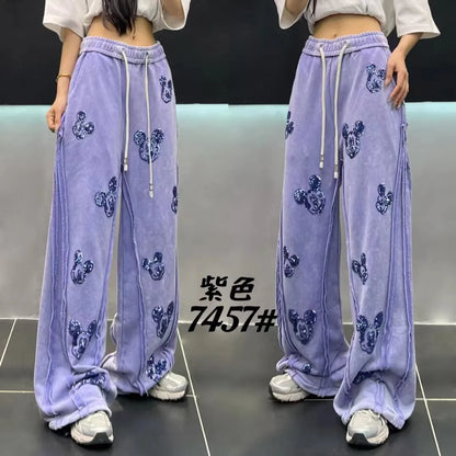 Original Design Sense Long Slacks 2025 Autumn New Fashionable Loose Casual Pants Ladies With Draped Straight Wide-Leg Trousers