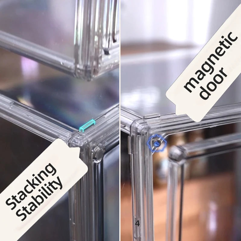 Multifunctional Foldable Storage Box Organizer for Figurines, Jewelry, Makeup, Blind Box, Bag Display – Super Big Acrylic Case