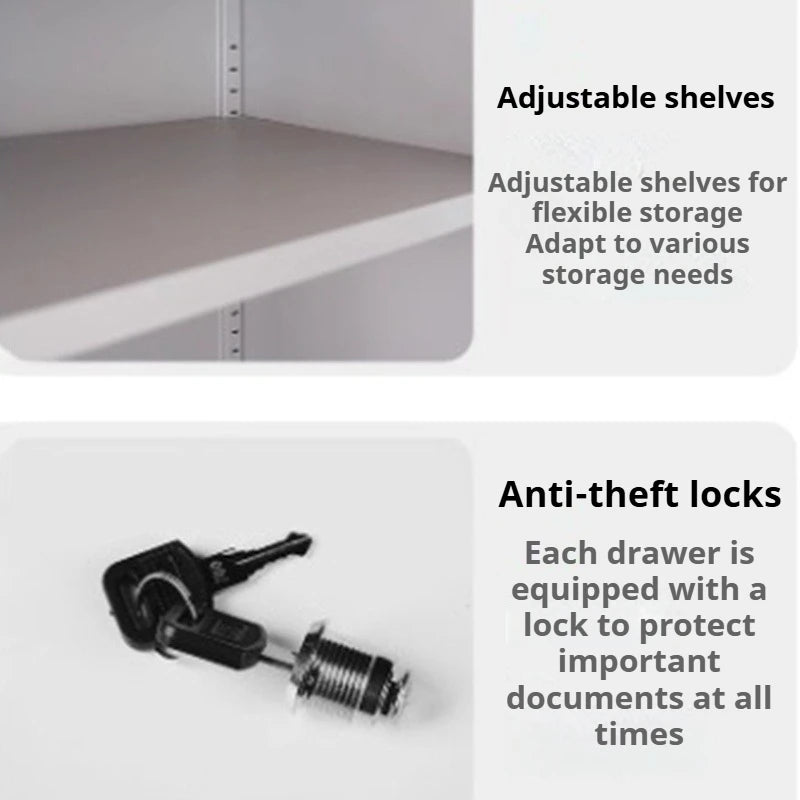 3/4/5 Drawer Office Filing Cabinet Lock Dividers Storage Filing Cabinets Living Room Organizer Cabinet Kitchen Home Furniture