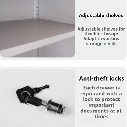 3/4/5 Drawer Office Filing Cabinet Lock Dividers Storage Filing Cabinets Living Room Organizer Cabinet Kitchen Home Furniture
