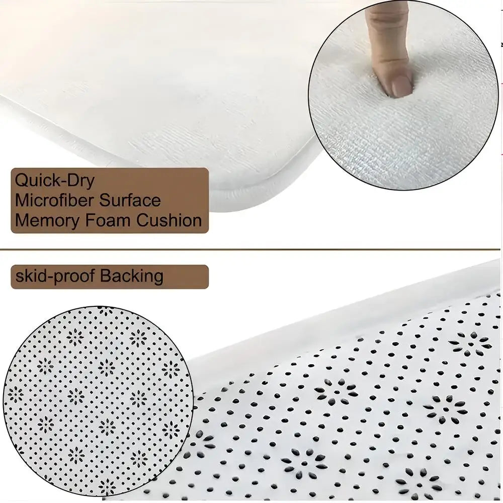 JO M-mALONE Makeup Brand Floor Mat Soft Flannel Rug Non-Slip Absorbent Mat For Bathroom Bedroom Home Decor
