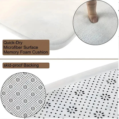 JO M-mALONE Makeup Brand Floor Mat Soft Flannel Rug Non-Slip Absorbent Mat For Bathroom Bedroom Home Decor