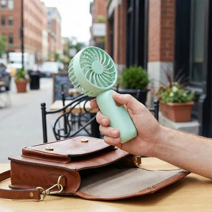 Portable Fan Creative Small Fan Pocket Hand-held Fan Lightweight Adjustable Cute Handheld Outdoor Fan Air Cooler Students Gift