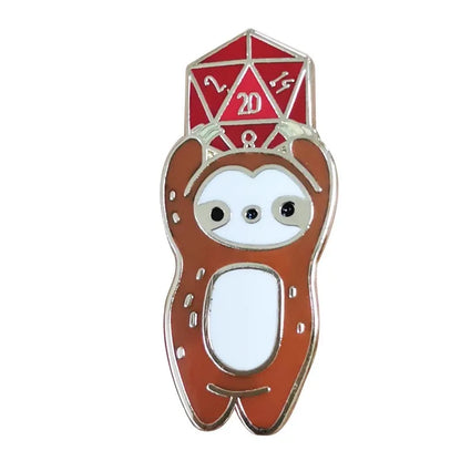 RPG Dice Game D&D Enamel Pins Dungeons Brooch Fashion Personality Lapel Badge Hoodie Decorative Accessories Fans Gift