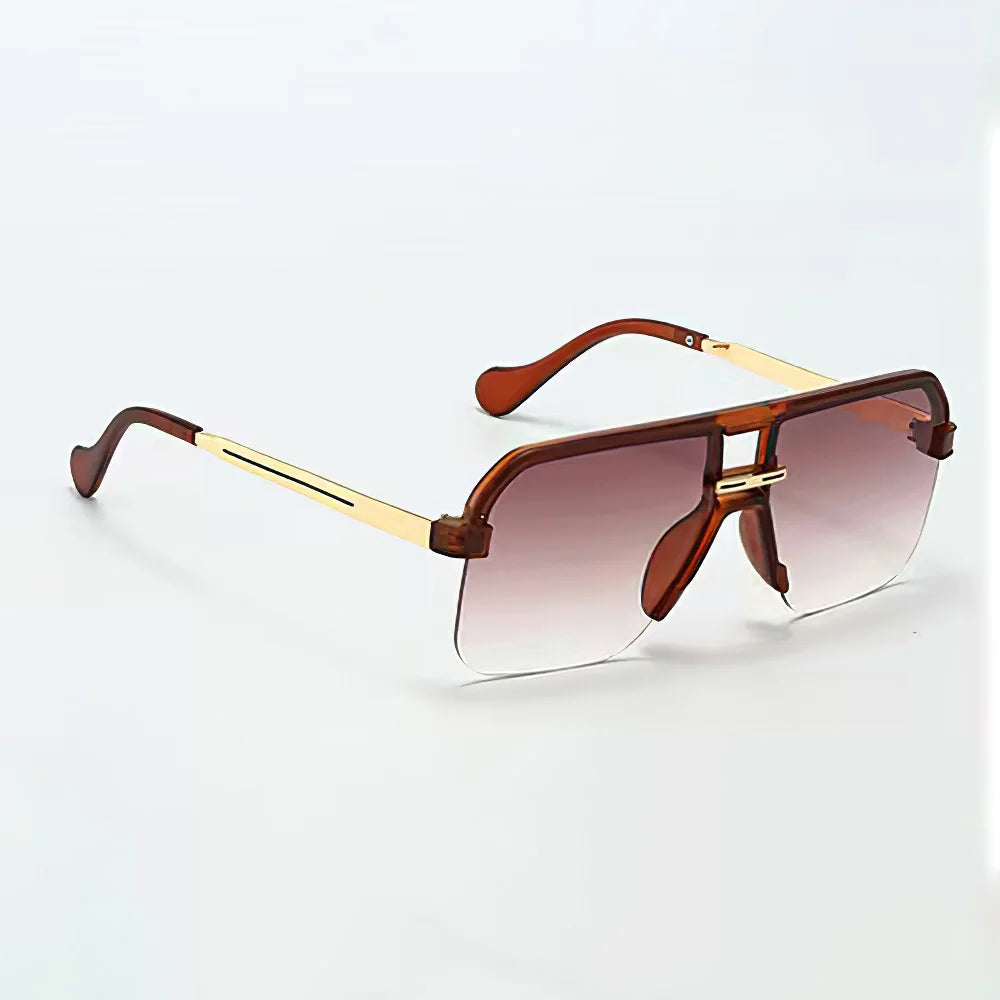 2025 New in Sunglasses for Women  Modern Fashion Transparent Frame Gradient Yellow Pink Lens Square Glasses Gift for Friend