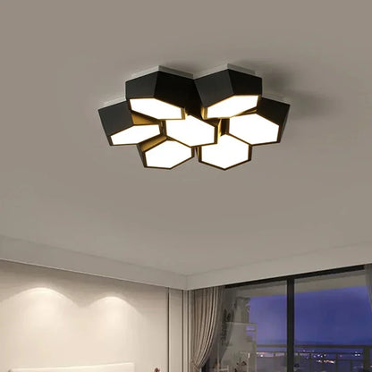 Modern Geometry Led Ceiling Lamp Living Room Chandeliers Lighting Bedroom Dimmable Lamparas Nordic Home Decor Lights Luminaria