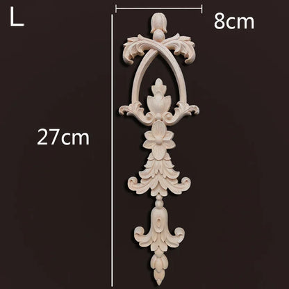 Wooden Furniture Appliques Luxury Living Room Decoration Home Decor Antique Onlays Mouldings Unique Natural Floral Wood Carved