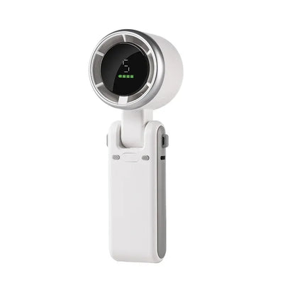 Portable Mini Handheld Fan Multi-functional Foldable Fan USB Rechargeable Turbine Fan Digital Display Mini Table Fan Outdoor