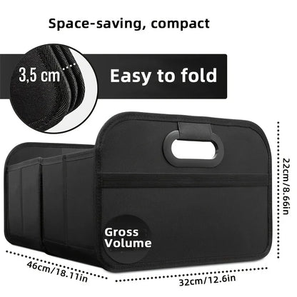 Car Trunk Organizer, Collapsible Compartment Car Organizer, Space-Saving, Foldable Waterproof for All Cars, SUVs, Mini-Vans