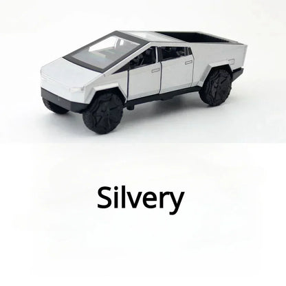 1:36 Cybertruck Pickup SUV Alloy Car Model Diecast Metal Toy Off-Road Vehicle Pull Back Truck Sound Light Toy Collection