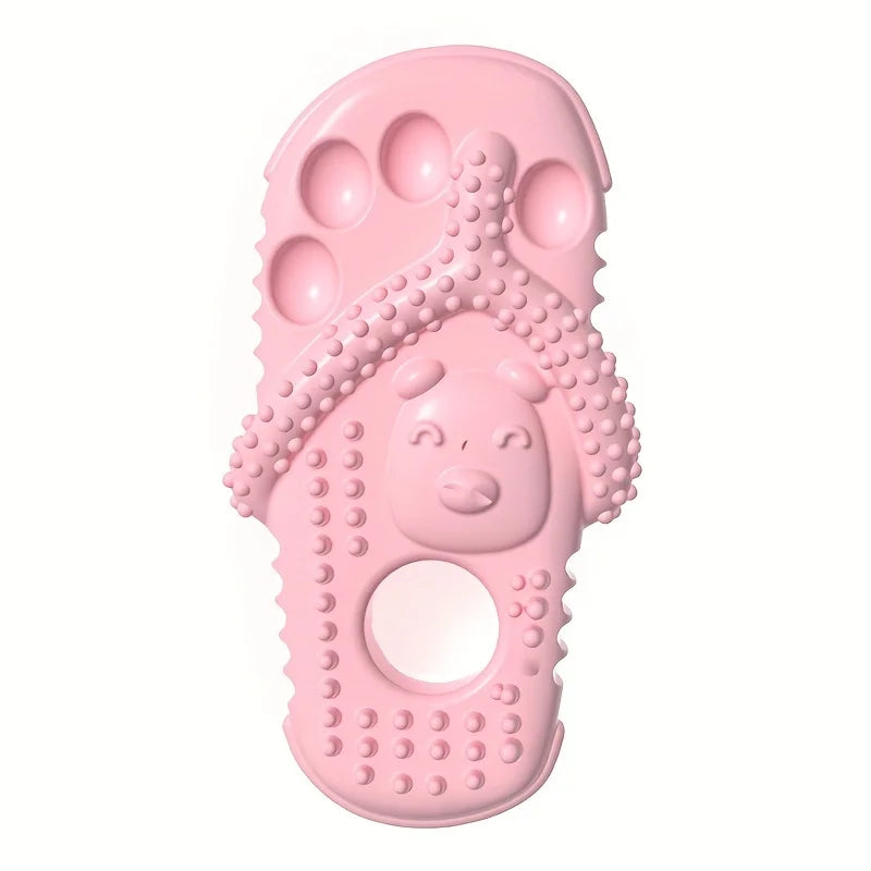Dog Bite Slippers Toys Pets Biting Cats Dogs Protruding Points Grinding Cleaning Teeth TPR Voice Toys Food Clip Pet Toy Supplies