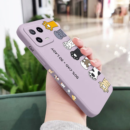 Cat Litter Phone Case For Xiaomi Mi 15 15T 14 14T 13 13T 12 12T 12S 11 11T Ultra 10 10T 9 9T Pro Lite 5G Liquid Silicone Cover