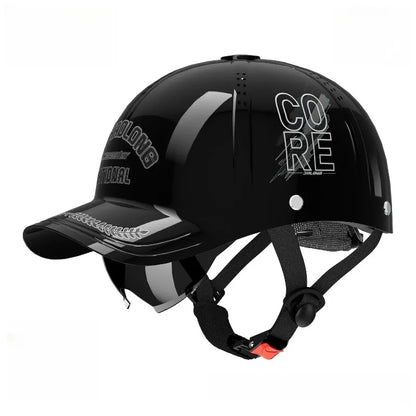 New motorcycle helmet sunshade, electric bicycle riding motorcycle breathable retro hard duckbill cap semi helmet fashionable