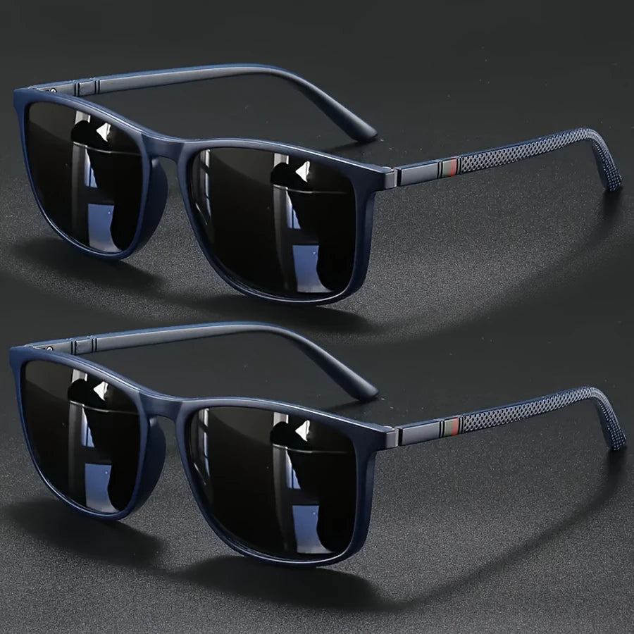 2/3pcs Luxury Square Vintage Cycling Sunglasses Men Women Fashion Travel Driving Fishing Sun Glasses Male Eyewear UV400