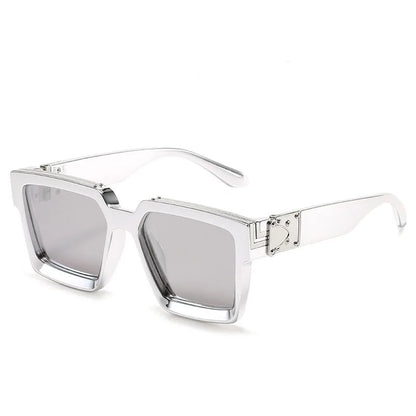 Bungee Large Square Sunglasses for Men Women Vintage Trendy Casual Street Style Shades