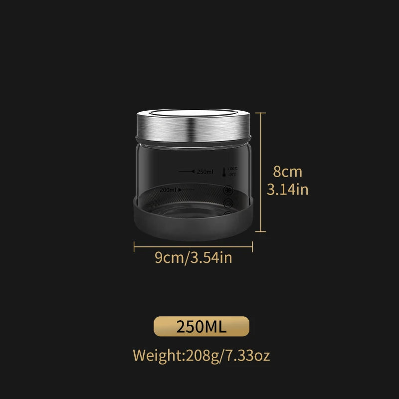 High Borosilicate Sealed Glass Bottle Kitchen Storage Jar Moisture-Proof Storage Box Household Coffee Bean Storage Jar seal pot