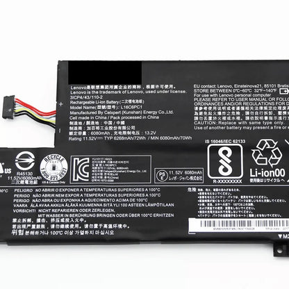 New OEM Battery For Lenovo Yoga 720-15IKB 80X7 Series Laptop Battery L16M6PC1 L16L6PC1 L16C6PC1 11.52V 72Wh 6268mAh