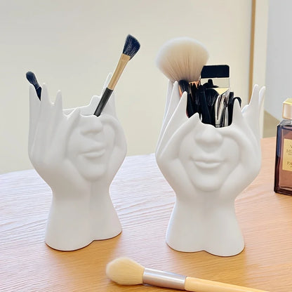 Makeup Organizer Is Lightweight, Portable, and Perfect for Desktop and Bathroom Use, Storing Brushes and Cosmetics