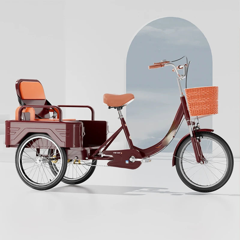 Tricycles for elderly people, pedals, pedals, variable speed bicycles for elderly people, rickshaws for transportation,