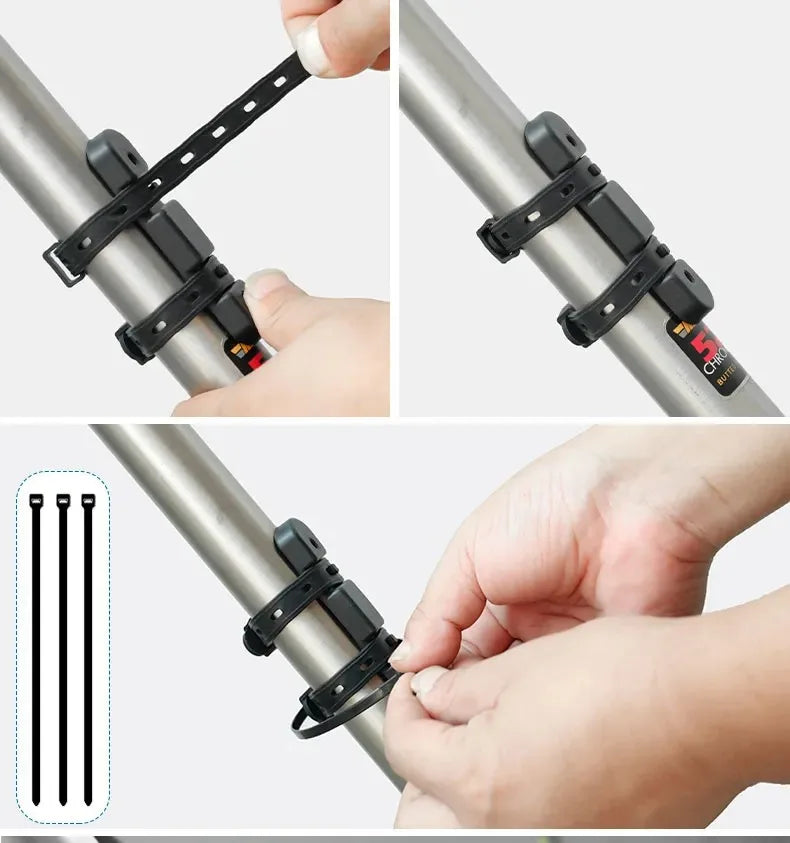 Bicycle Water Bottle Holder Adaptor 5 Colors Silicone Bottle Cage Strap Seatpost Fork Frame Multi Location Mounting Bike Parts