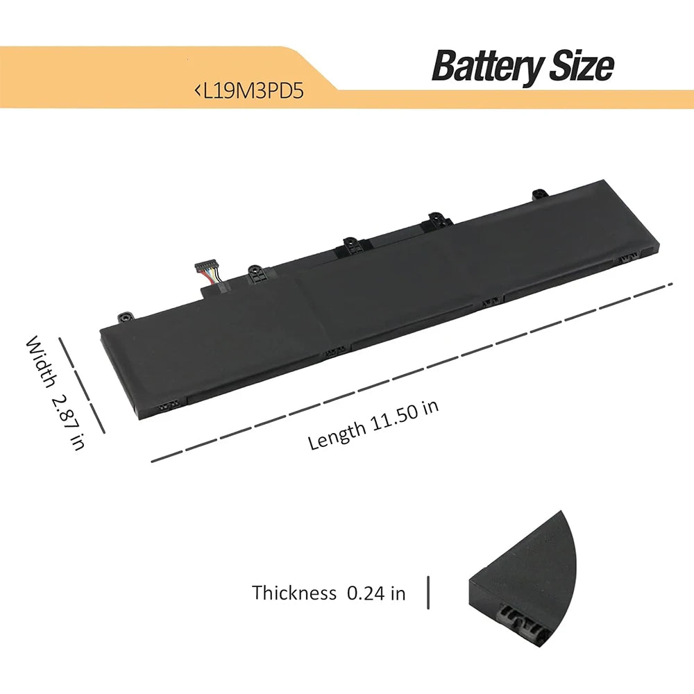 L19M3PD5 L19C3PD5 L19D3PD5 L19L3PD5 Laptop Battery for Lenovo ThinkPad E14 Gen 2/E14 Gen 3/E14 Gen 4 L20C3PD4 L20L3PD4 L20M3PD4