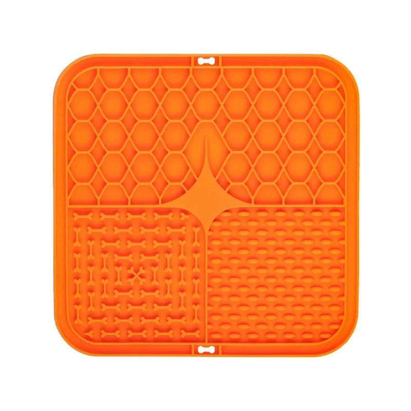 Pet Lick Silicone Mat Dogs Pet Slow Food Plate for Dog Bathing Distraction Silicone Dog Sucker Food Training Dog Feeder Supplies