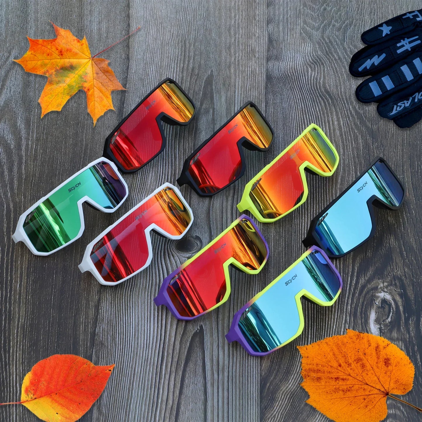 SCVCN New Cycling Sunglasses Men Road Driving Bike Glasses Outdoor Sports Running Women Bicycle Cycling Glasses UV400 Goggles