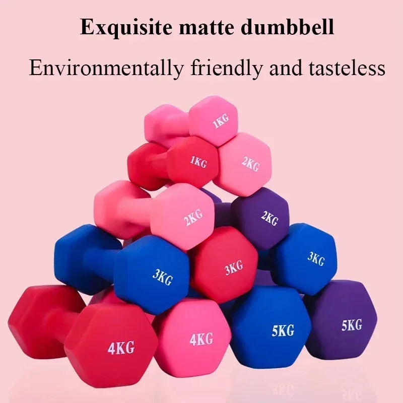 Little Dumbbell Fitness Home Female Dumbbell Children'S Student Hexagonal Solid Iron Women 2KG Matte Home Fitness Dumbbell