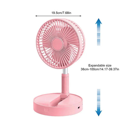 Portable Stand Up Fan 185-Degree Tilt Oscillating Blower Silent Foldable Rechargeable Standing Fan For Home Outdoor Camping
