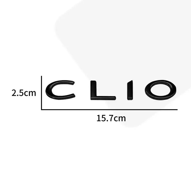 3D Metal Car Styling Letter Emblem Rear Trunk Badge Body Sticker For CLIO Logo 2 3 4 Tailgate Nameplate Auto Accessories