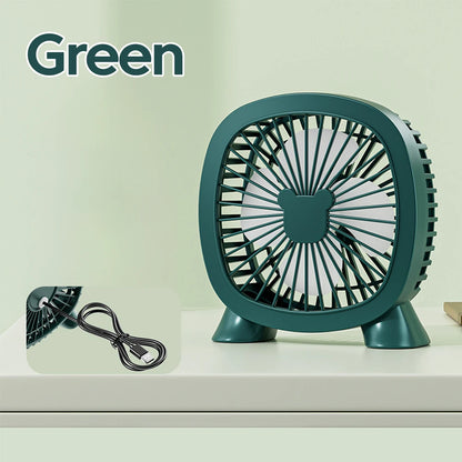 Portable Summer Mini Electric Fan For Home Office School Outdoor Camping Travel USB Direct Plug In Silent Handheld Desktop Fan