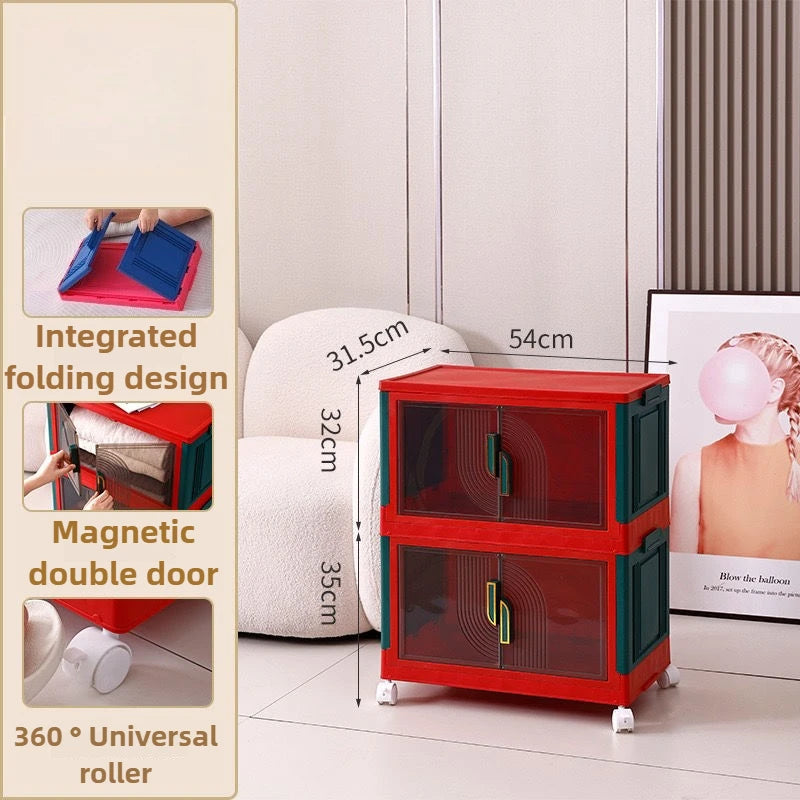 Bedroom Storage Box Clothing Cabinet Organizing Foldable Living Room Storage Cabinet Stationery Toy Organization Boxes Kitchen